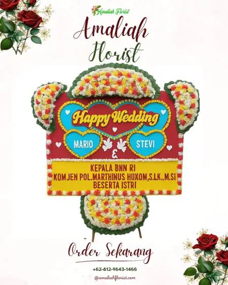 Papan Bunga Pernikahan Mandan